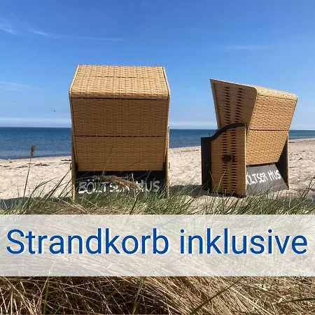 Böltser Hus Ferienwohnungen mit Strandkorb und Kamin 10 Gehminuten zum kurtaxefreien Sandstrand Kraksdorf Exterior foto