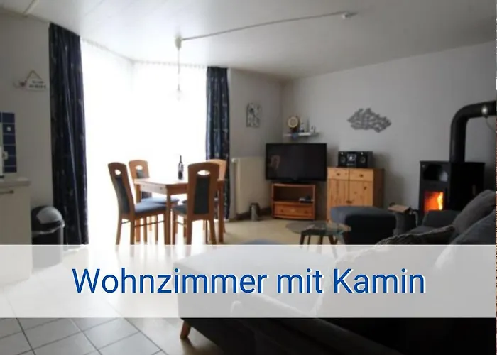 Böltser Hus Ferienwohnungen mit Strandkorb und Kamin 10 Gehminuten zum kurtaxefreien Sandstrand